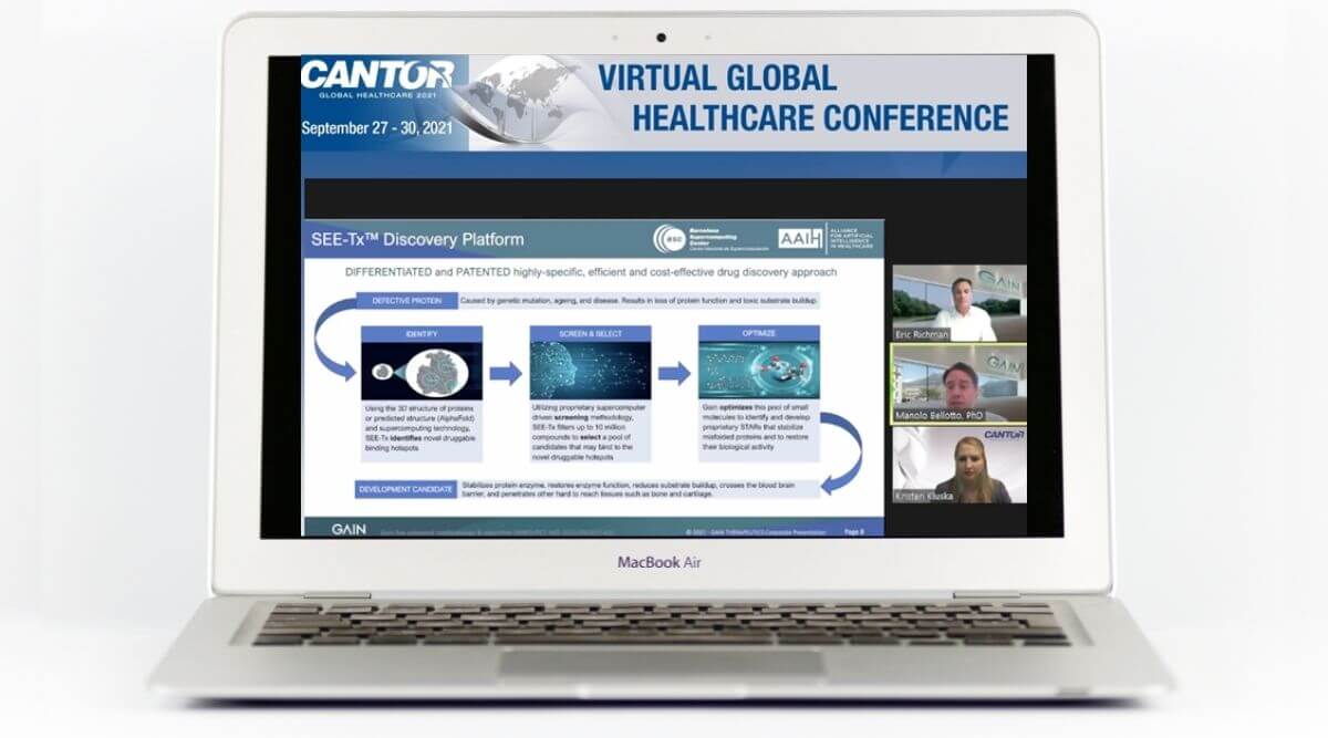 Gain Therapeutics’ Cantor Fitzgerald Healthcare Conference Presentation